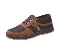 Artray Weit Herren Freizeit StraßEnlaufschuhe Vintage Runner Sneaker Performance Sneaker Rutschfest Atmungsaktive Sportschuhe Outdoor Leichtgewicht Low-Top Walkingschuhe Alltagskleidung, marrone, 42