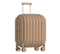 artrips Bagaglio a mano con 8 ruote girevoli, 50,8 cm, bagaglio rigido leggero in PC, valigia da viaggio con design a pane, serratura TSA, marrone, 50 cm, 47 litri, Marrone, 20", Moda