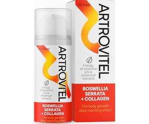 Artrovitel Gel al mentolo e canfora - Sensazione calda e rinfrescante sulla pelle, con estratti di erbe e oli essenziali (menta piperita, eucalipto, ippocastano, capsico) - 50 ml