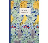 Arts and Crafts Cat, Bird & Worm Pattern Notebook: A5 Lined Notebook | 'Let Us Prey' C. F. A. Voysey design