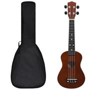 Arts & Entertainment - Ukulele soprano con borsa per bambini, in legno scuro, 58,4 cm