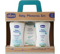 Artsana Chicco Baby Moments Set - Bagno corpo 200 ml + Shampoo 200 ml + Pasta lenitiva 100 ml