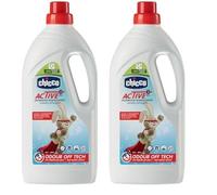 Artsana Chicco Baby Protection Detersivo Bucato Igienizzante per i vestiti del bambino e della famiglia, abbatte gli Odori, 0+ Mesi - 1.5 L (Confezione da 2)