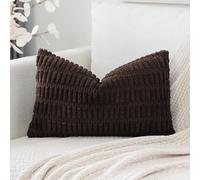Artscope 1 Pezzi Federe per Cuscini in Velluto a Coste Minimalista Copricuscino Colorato per la Decorazione Domestica Soggiorno Camera da Letto Divano 40x60cm, Marrone Scuro