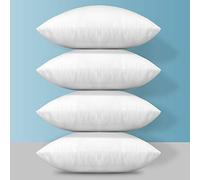 Artscope Set di 4 Imbottitura Cuscini 50 x 50 cm Copricuscino Morbido Arrendamento Moderno per Camera da Letto Soggiorno Ufficio - Cuscino Interno (Bianco) (50x50cm (Confezione da 4))