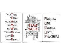 Artscope Stampe e Quadri su Tela 3 pz. Lavoro di Squadra Immagine Fotografia Murale Tela Wall Art Bel Regalo per Home Decor Ristorante Cucina Regalo di Anniversario Compleanno 30x40CM