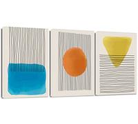 Artscope Stampe e Quadri su Tela 3 pz. Linea Geometrica Immagine Fotografia Murale Tela Wall Art Bel Regalo per Home Decor Ristorante Cucina Regalo di Anniversario Compleanno 30x40CM