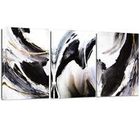 Artscope Stampe e Quadri su Tela 3 pz. Marmo Bianco e Nero Immagine Fotografia Murale Tela Wall Art Bel Regalo per Home Decor Ristorante Cucina Regalo di Anniversario Compleanno 30x40CM