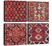 Artscope Stampe e Quadri su Tela 4 pz. Stile Marocchino Immagine Fotografia Murale Tela Wall Art Bel Regalo per Home Decor Ristorante Cucina Regalo di Anniversario Compleanno 30x30CM