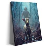 Artscope Stampe e Quadri su Tela Religioso Gesù Inseguì l'Agnello Perduto Immagine Fotografia Murale Tela Wall Art Bel Regalo per Home Decor Ristorante Cucina Regalo di Anniversario Compleanno 30x30CM