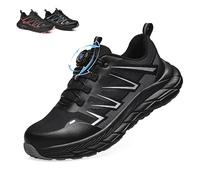 artSew Scarpe Antinfortunistiche Uomo Donna Leggere Scarpe da Lavoro con Punta in Acciaio Commode Traspiranti Scarpe Sicurezza Ammortizzazione Antiscivolo （Nero, 39 EU