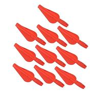 ARTSEWPLY 10 Arrow Tail in Plastica Rosso Accessori per Allenamento Tiro con Arco Piume Resistenti per Migliorare Precisione e Stabilità Leggeri e