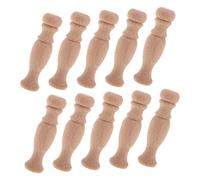 ARTSEWPLY 10 pezzi Colonne in Legno Massello Romaniche Non Verniciate Mandrini per Mobili e Progetti Fai da Te Baluster per Ringhiere e Decorazioni Design Elegante per Interni Classici