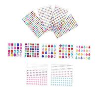 ARTSEWPLY 11 Fogli Adesivi Cristallo Acrilico DIY Gemme per Decorazioni Creative per Quaderni e Accessori