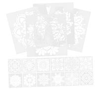 ARTSEWPLY 16 Pezzi Stencil da per Pittura Muro in Pet Riutilizzabili Modelli Mandala Hollow per DIY Decorazione e Progetti Creativi