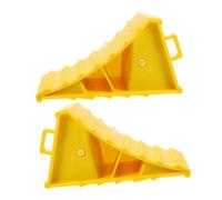 ARTSEWPLY 2 Pezzi Cunei Ferma Ruota Resistenti con Maniglia per Camper e Caravan Blocca Ruote Antiscivolo per Rimorchi Accessori Sicurezza Roulotte