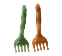 ARTSEWPLY 2 pezzi Massaggiatore Capelluto con Pettine Larghi Ergonomico per Massaggio Acupressione Strumento Manuale per Stimolare Capelluto e Rilassare i Punti Energetici Verde e Giallo