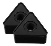 ARTSEWPLY 2 Pezzi Mic Logo Flag Station Triangolare in Abs per Microfono Portatili con Design Creativo Adatto Microfoni Professionali Stazione Logo Personalizzabile