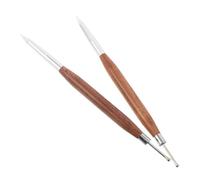ARTSEWPLY 2 Pezzi Penna Nail Art Doppia Punta con Punta Precisione e Sandalo Pennelli Silicone per Disegni Incisioni e Decorazioni Unghie Strumenti Nail Technician per Studio e Domestico