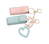 ARTSEWPLY 2 pezzi Portachiavi Pochette Mini Rossetto e Portamonete Custodia Compatta Resistente per Chiavi e Lip Balm Accessorio Moda per Organizzazione Quotidiana