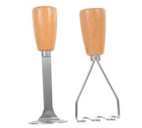 ARTSEWPLY 2 pezzi Schiacciapatate Manuale in Acciaio con Manico in Legno Ergonomico per Cucina Facile da e Resistente per di e Verdure