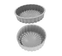 ARTSEWPLY 2 pezzi Stampi in Silicone per Dolci Grigio Teglie Rotonde Antiaderenti Resistenti al Calore Fino C Forme per Torte e Cheesecake in Silicone Alimentare