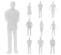 ARTSEWPLY 20 pezzi Modellismo Architettonico e Paesaggi Modelli di Persone in Plastica Resistenti per Diorami e Case delle Bambole DIY