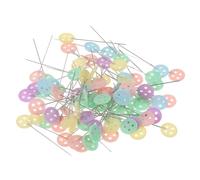 ARTSEWPLY 200 pezzi Spilli da Cucito con Colorata Bottoni Piatti per Lavori Fai da Te per Quilting e Patchwork Facilmente Visibili e Resistenti
