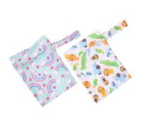 ARTSEWPLY 2pezzi Sacchetti Impermeabili Riutilizzabili Confezione per Pannolini Bagnati o Cibo e Latte Lavabile Comodo da Riporre Colore Casuale