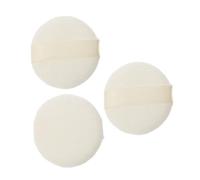 ARTSEWPLY 3 pezzi Puff Polvere Fondotinta in Plush Corto Spugnetta Bianca Tonda per e Talco Applicatore con Fascia Satinata per e