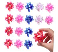 ARTSEWPLY 30 Fiocchi di Natale Tirare Gli Archi Decorativi in Pet Multicolore, Autoadesivi per Confezioni Regalo Natalizie, Adatti a Decorazioni Festive e Scatole Regalo