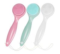 ARTSEWPLY 3pezzi Spazzola Per in Silicone Scrubber Esfoliante Per Dischetti Esfolianti Impugnatura Ergonomiche Per Viaggi e Rimozione Di Sporco e