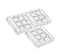 ARTSEWPLY 3sets Palette Vuota Trasparente per Ombretti con Vano per Pennelli e Layout Sei per Trucco e Campioni