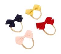 ARTSEWPLY 4 pezzi Fasce Elastiche per Neonate con Lino Leggere e Morbide Fascia per per Ragazzo Ragazza Bambine per Shower Foto e Quotidiano