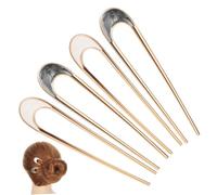 ARTSEWPLY 4 Pezzi Forcine Francesi U in Metallo Pz con Bianche e Nere Forcelle Sottili per Chignon Fermagli per Resistenti e Eleganti Accessori Moda per Donne e Cerimonie