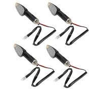 ARTSEWPLY 4 pezzi Indicatori Direzione LED Modificati Shell Nero Trasparente Alta Luminosità per Cruiser e Sostituzione Resistente e Visibile al Sole
