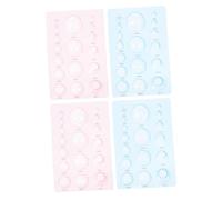 ARTSEWPLY 4 Pezzi Strumento per Quilling Carta Mezza in Plastica Trasparente per Modellare Fai da Te per Artigianato Carta Preciso e Durevole