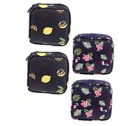 ARTSEWPLY 4pezzi Borse Per Assorbenti Mestruali Sacchetti Tela Con Cerniera Design Creativo Per Donne e Ragazze Piccole e Pratiche Per Viaggi e Uso
