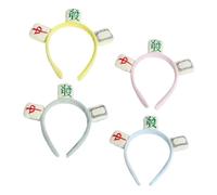 ARTSEWPLY 4pezzi Fasce Per Stile Mahjong Per Trucco e Lavaggio Viso Accessori Creativi Per Feste e Occasioni Speciali Design Elegante e Confortevole Per Tutti Genitori