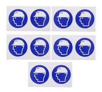 ARTSEWPLY 5 fogli Adesivi Sicurezza Casco Protettivo Etichette Autoadesive Resistente Intemperie Segnali Internazionali per Cantieri e Macchinari Industriali