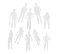 ARTSEWPLY 50 Pezzi Modello Little Man White mini minuscolo assortito figure persone sabbiera per modello non verniciato sabbia plastica