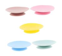 ARTSEWPLY 5pezzi Tappetini Silicone Con Ventosa Per Piatti e Ciotole Antiscivolo e Facili Da Pulire Accessori Per Svezzamento e Uso Familiare Per Anziani