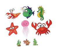 ARTSEWPLY 9pezzi Striscia Antiscivolo per Vasca da Bagno Adesivo per Doccia Accessori per Bagno Autoadesivo per Ragazzo Ragazza e Adulti