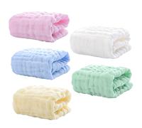 ARTSEWPLY Asciugamani Per La Saliva Ragazzo Ragazza in Cotone 100% Multistrato, Set 5 Pezzi Colorati, Panni Per Ruttino e Bavaglini, Lavabili e Riutilizzabili Per Ragazzo Ragazza