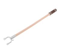 ARTSEWPLY Asta Appendiabiti in Legno di Faggio 58 Cm Colore Argento Chiaro, Bastone di Supporto per Indumenti Resistente alle Intemperie, Palo per Stendere i Panni per Uso Interno ed