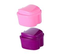 ARTSEWPLY Box Per Protesi Con Filtrante Custodia Per Pulitore Di Ritenzione Tazza Di Pulizia Del Fermo Pulitore Della Custodia Del Fermo Organizzatore Di Da Latte Pp
