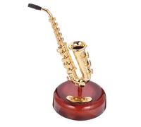 ARTSEWPLY Carillon a Carica Manuale in ABS Design Sax in Miniatura, Decorazione Musicale Vintage per Casa, Regalo Creativo Multifunzionale per Compleanno e Inaugurazione