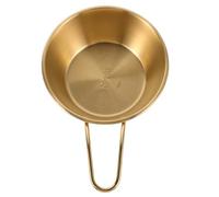 ARTSEWPLY Ciotola per Sapone da Barba Uomo in Acciaio Resistente con Manico Dorato Tazza per Crema da Barba e Schiuma Strumento Versatile per Rasatura e Taglio Chioma per Casa e Viaggi