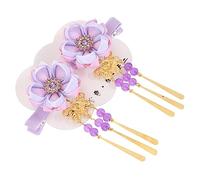 ARTSEWPLY Fermaglio Per Retrò Giapponese Nappa Lunga Copricapo Kimono Per Design Floreale Di Ciliegio e Ventaglio Adatto Per Donne Ragazze e Ragazza