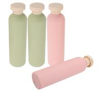 ARTSEWPLY Flaconi da Viaggio 260 Ml Ricaricabili in Plastica PE Verde Bottiglie Doccia Morbide con Tappo a Scatto Antigoccia Distributori per Shampoo e Lozioni Set 4 Pezzi per Articoli